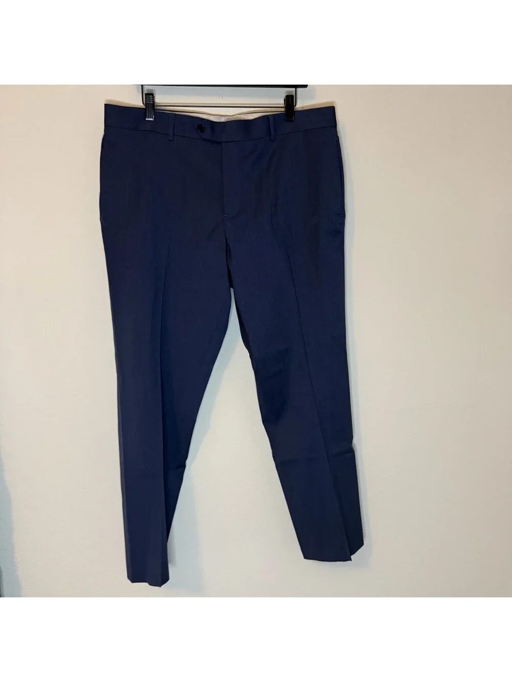 Brooks Brothers Mens Classic Fit Wool Blend Pants 36x30 Navy Stretch